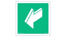 ZNAK - AA011 Ciągnąć aby otworzyć 30 x 30 cm FS - Folia samoprzylepna foto.