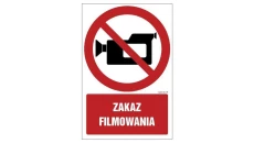 ZNAK - GC029 Zakaz filmowania 50 x 75 cm FN - Folia samoprzylepna