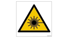 ZNAK - GD004 Ostrzeżenie przed wiązką laserową 50 x 50 cm FS - Folia samoprzylepna foto.