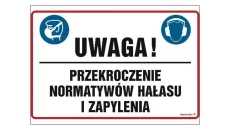 ZNAK - NC066 Uwaga 30 x 20 cm FN - Folia samoprzylepna