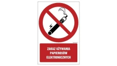 ZNAK - GC079 Zakaz używania papierosów elektronicznych 30 x 45 cm KN - Folia podłogowa