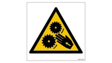 ZNAK - GE013 Uwaga wirujące elementy 35 x 35 cm KS - Folia podłogowa foto.