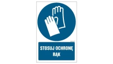 ZNAK - GL008 Stosuj ochronę rąk 30 x 45 cm PS - Płyta 1mm foto.