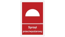 ZNAK - BC006 Sprzęt przeciwpożarowy 50 x 74 cm PS - Płyta 1mm foto.
