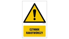 ZNAK - GF004 Czynnik rakotwórczy 70 x 105 cm PN - Płyta 1mm
