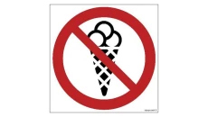 ZNAK - GB040 Zakaz wchodzenia z lodami - arkusz 12 naklejek 5 x 5 cm FS - Folia samoprzylepna foto.