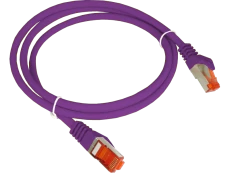 Patch-cord S/FTP kat.6A LSOH fioletowy 0,5m ALANTEC