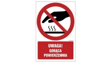 ZNAK - GC027 Nie dotykać. Gorąca powierzchnia 10 x 15 cm PN - Płyta 1mm