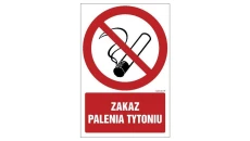 ZNAK - GC036 Zakaz palenia tytoniu 30 x 45 cm PN - Płyta 1mm