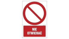 ZNAK - GC040 Nie otwierać 20 x 30 cm PN - Płyta 1mm