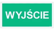 ZNAK - AC087 Wyjście 20 x 10 cm FS - Folia samoprzylepna foto.