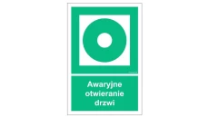 ZNAK - AC084 Awaryjne otwieranie drzwi 70 x 105 cm TS - Płyta TD foto.