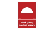 ZNAK - BB005 Kurek główny instalacji gazowej 50 x 74 cm TS - Płyta TD foto.