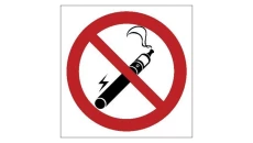ZNAK - GB057 Zakaz palenia papierosów elektronicznych 15 x 15 cm FN - Folia samoprzylepna