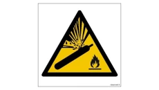 ZNAK - GD029 Ostrzeżenie przed butlami pod ciśnieniem 35 x 35 cm FS - Folia samoprzylepna foto.