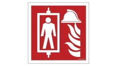 ZNAK - BB022 Dźwig dla straży pożarnej 15 x 15 cm PS - Płyta 1mm foto.