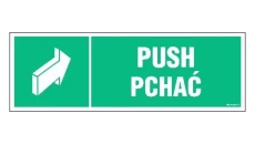 ZNAK - AC069 Push / Pchać 15 x 5 cm PN - Płyta 1mm