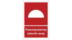 ZNAK - BB007 Przeciwpożarowy zbiornik wody 20 x 29,6 cm FN - Folia samoprzylepna