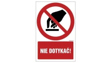 ZNAK - GC014 Nie dotykać - opakowanie 10 sztuk 5 x 7,5 cm KS - Folia podłogowa foto.