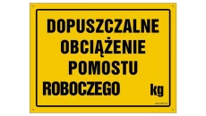 ZNAK - OA053 Uwaga! Strefa niebezpieczna - praca żurawia 30 x 21,5 cm BN - Płyta żółta 0,6mm