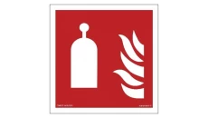 ZNAK - BF013 Stała butla gaśnicza 50 x 50 cm KS - Folia podłogowa foto.