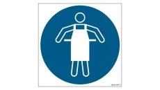 ZNAK - GJ026 Nakaz stosowania fartucha ochronnego 10 x 10 cm PN - Płyta 1mm