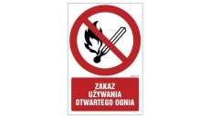 ZNAK - GC037 Zakaz używania otwartego ognia 70 x 105 cm TS - Płyta TD foto.