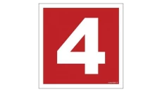 ZNAK - BC024 Liczba 4 25 x 25 cm KS - Folia podłogowa foto.