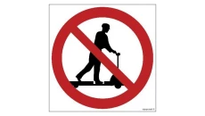 ZNAK - GB001 Zakaz jazdy na urządzeniach transportowych 50 x 50 cm TS - Płyta TD foto.