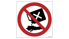 ZNAK - GB044 Zakaz wylewania olejów 25 x 25 cm KS - Folia podłogowa foto.