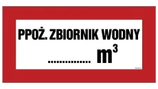 ZNAK - BC140 Przeciwpożarowy zbiornik wodny ...... m3 20 x 10 cm TS - Płyta TD foto.