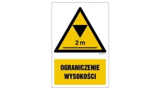 ZNAK - GF018 Ograniczenie wysokości 35 x 52,5 cm PN - Płyta 1mm