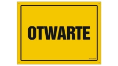 ZNAK - OA141 Otwarte 60 x 43 cm FN - Folia samoprzylepna