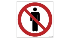 ZNAK - GB046 Zakaz wstępu 15 x 15 cm KS - Folia podłogowa foto.