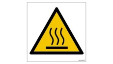 ZNAK - GD017 Ostrzeżenie przed gorącą powierzchnią 15 x 15 cm PS - Płyta 1mm foto.