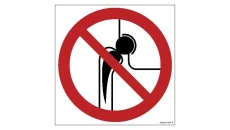 ZNAK - GB042 Zakaz wstępu z metalowymi implantami 35 x 35 cm TS - Płyta TD foto.