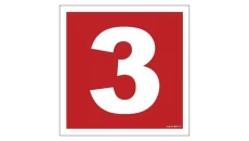 ZNAK - BC023 Liczba 3 35 x 35 cm KS - Folia podłogowa foto.