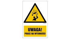 ZNAK - GF079 Uwaga! Prace na wysokości 70 x 105 cm FS - Folia samoprzylepna foto.