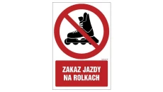 ZNAK - GC054 Zakaz jazdy na rolkach 25 x 37,5 cm TS - Płyta TD foto.