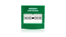 Przycisk wyjścia ewakuacyjnego 2xNO 2xNC 2xCOM, resetowalny, plastikowa osłona, plastikowa szybka Fox GREEN-P