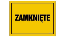 ZNAK - OA142 Zamknięte 45 x 32 cm FN - Folia samoprzylepna