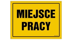 ZNAK - OA059 Miejsce pracy 80 x 57 cm FN - Folia samoprzylepna