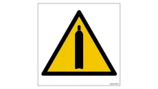 ZNAK - GE003 Ostrzeżenie - butle z gazem 50 x 50 cm TS - Płyta TD foto.