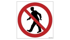 ZNAK - GB056 Zakaz przejścia 35 x 35 cm TS - Płyta TD foto.