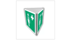 ZNAK - AE812 Prysznic bezpieczeństwa (3D dościenny) 50 x 50 cm PN - Płyta 1mm