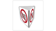 ZNAK - BA804 Nie zastawiać (3D dościenny) 15 x 15 cm PN - Płyta 1mm