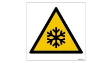 ZNAK - GD010 Ostrzeżenie przed niską temperaturą/warunkami zamarzania 50 x 50 cm TS - Płyta TD foto.