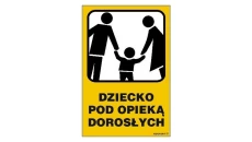 ZNAK - NC085 Dziecko pod opieką dorosłych 50 x 75 cm FN - Folia samoprzylepna