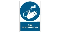 ZNAK - GL054 Płyn do dezynfekcji rąk 30 x 45 cm PS - Płyta 1mm foto.