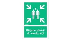 ZNAK - AF007 Miejsce zbiórki do ewakuacji 35 x 52,5 cm TS - Płyta TD foto.